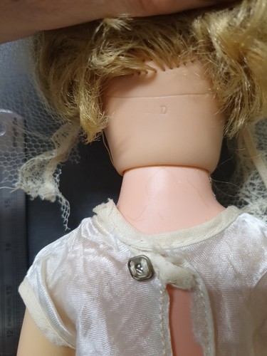 Vintage Bride Doll Rooted Hair Unmarked High Heel 19” Inch - Picture 5 of 5