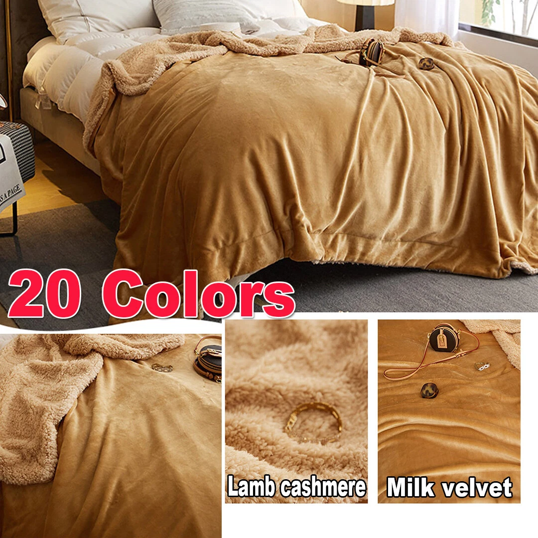 Luxury Large Flannel Fleece Throw Extra Soft Reversible Sofa Bed Warm  Blanket | eBay