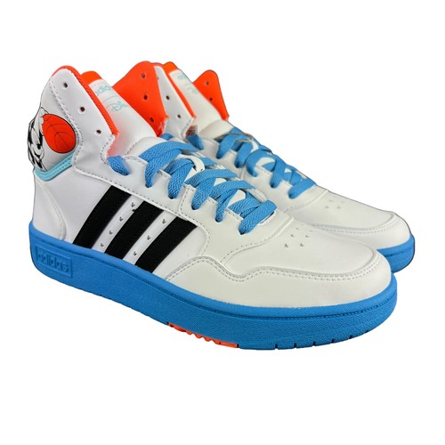 Adidas Hoops Mid 3.0 Mickey White Blue Shoes GY6634 Youth Boy's Sz 1 - 6.5 K - Picture 4 of 9