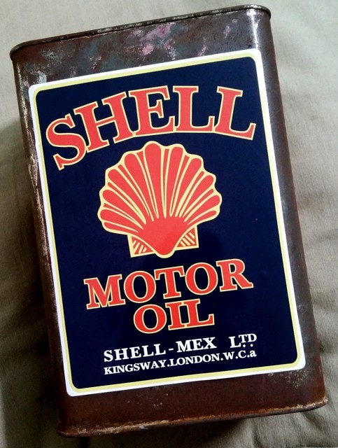 SHELL MOTOR OIL CAN Sticker Decal 22CM Garage Service Station Retro Petrol SHELL MOTOR OIL CAN Sticker Decal 22CM Garage Service Station Retro Petrol