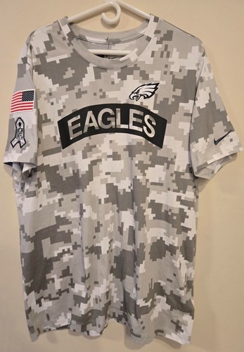 PHILADELPHIA EAGLES NIKE Salute to Service 2024 White Camo T-Shirt MENS XL - Picture 4 of 6