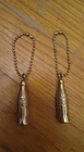 2 Vintage Miniature Brass COKE COCA COLA Bottle Keychains Charm Pendant 1 1/2"