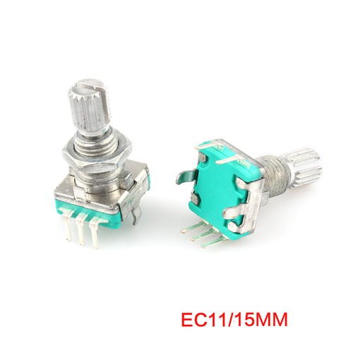 Rotary Shaft Encoder EC11 With Push Switch 5 Pin Digital Potentiometer 15mm 20mm - Picture 7 of 8