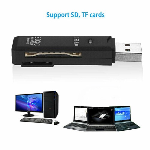 Portable 2 In 1 USB 3.0 High Speed TF Memory Card Reader Adapter For Laptop TV - Picture 3 of 10