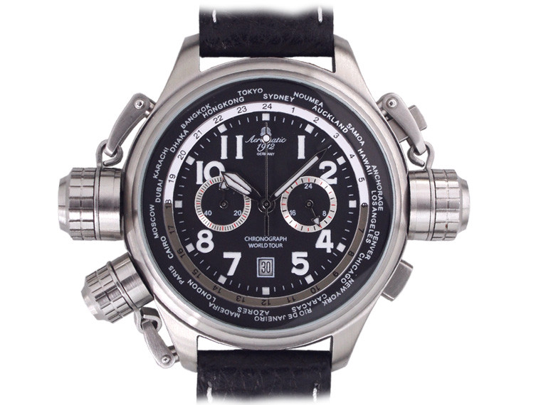 +++ German XXL WORLDTOUR Precision Chronograph Aeromatic 1912 A1413 +++