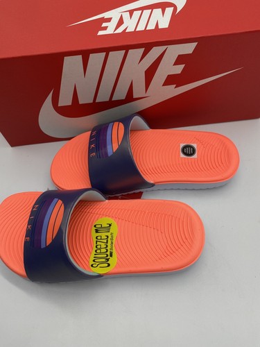 Nike  Kawa  Sandals  Youth Size 11 C Purple Dust Mango Slides - Picture 5 of 12