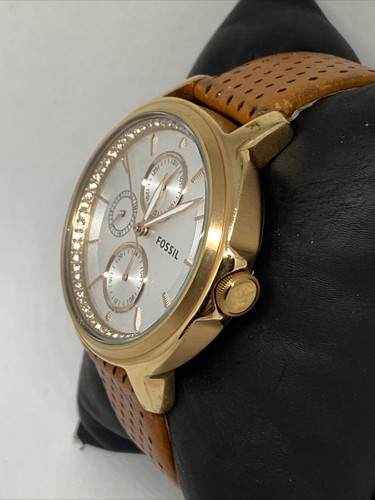 Fossil Chelsey ES3358 Womens Brown Leather Analog Dial Quartz Wrist Watch WFH143 - Picture 4 of 12