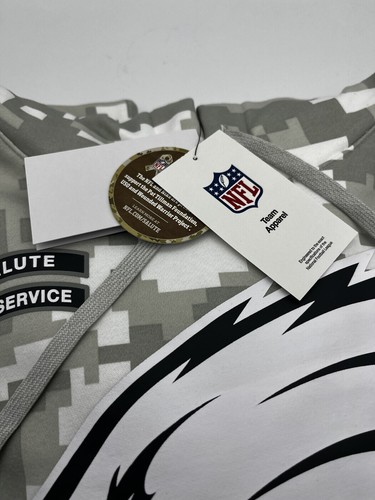 Philadelphia Eagles Nike 2024 Salute to Service Club Fleece Hoodie NFL Large - Picture 6 of 8