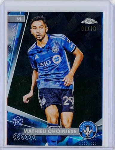 2024 Topps Chrome Sapphire MLS MATHIEU CHOINIERE Rookie RC Black Refractor 1/10