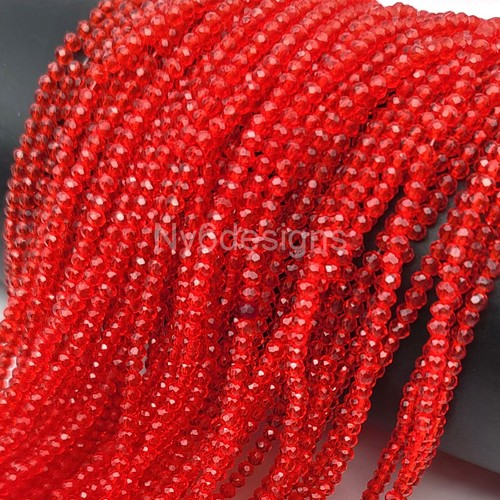 Hochwertige 2 mm Kristall Facettiert Rondelle Zwischenring Perlen 12 Zoll Zum Selbermachen Bastelbedarf - Bild 5 von 25