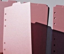 9 Shimmery PINK Filofax Personal Kate Spade size dividers subject top tab