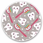 2 x Vinyl Stickers 20cm - Happy Teeth Toothpaste Dentist  Cool Gift #12719