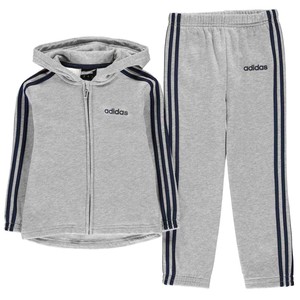 adidas Bambino 3 Righe Tuta da Ginnastica Felpa con Cappuccio e Pantaloni | eBay