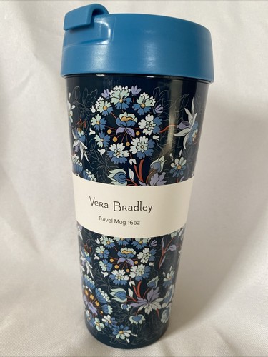 Vera Bradley Blumenmuster Bursts Reisebecher Becher Becher 16 Unzen 24366-X59 Neu mit Etikett - Bild 4 von 9