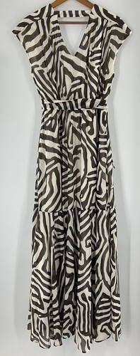 Phase eight Zalaya zebra print maxi dress designer women’s Uk 12 vgc #M2 - Picture 9 of 11