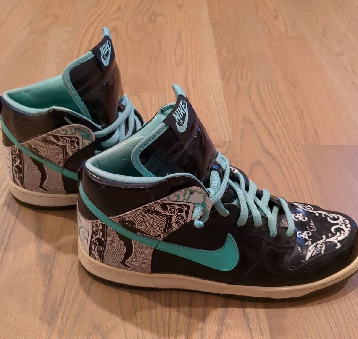 Nike Dunk High Dontrelle Willis Collection Royale 313599 041 Black White Azure eBay