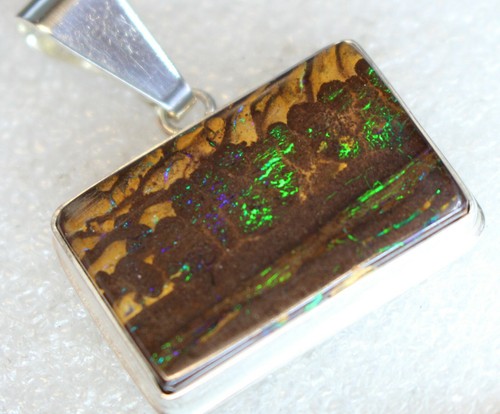 Boulder Opal 26,2 Karat 925er Silberanhänger Unikat - Bild 9 von 12