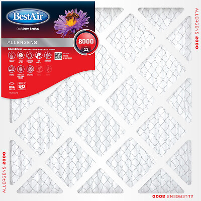 BestAir B1-2424-11-6 24x24 x 1 In. MERV 11 Furnace Filter, 90 Days - Quantity 6 - Picture 2 of 2