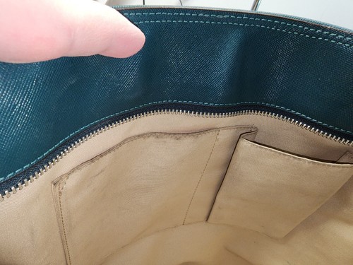 Coach Peyton Beuteltasche beschichtetes Canvas Saffiano RACING GRÜN 378 $ - Bild 13 von 15