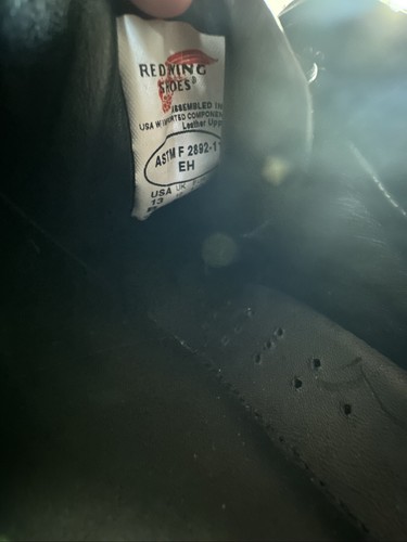 Red Wing Shoes Black Leather Lace Up Oxford Work #8636 Size 13-B (07/14) - Picture 11 of 13