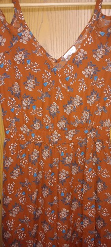 Sienna Sky Midi Schulterfreies Kleid Damen Größe M Braun Blumen Herbst... - Bild 5 von 6