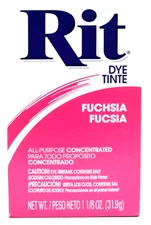 RIT DYE FUCHSIA Pink 1 1/8 oz All Purpose Concentrated Powder Fabric Free Ship