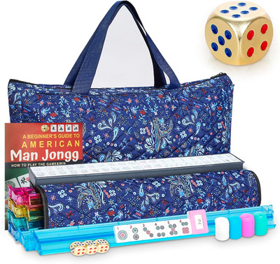 New American Mahjong Game Set, 166 Premium Tiles with Portable Metal Dices | 4 A