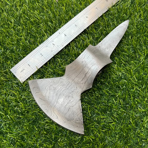 CUSTOM HANDMADE FORGED DAMASCUS STEEL AXE HEAD VIKING HATCHET TOMAHAWK - Picture 1 of 8