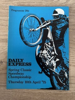 Wimbledon Daily Express Spring Classic Speedway Programme 10/04/75