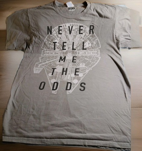 STAR WARS Boy's A New Hope Never Tell Odds Millennium Falcon T-Shirt YXL / M - Picture 2 of 6