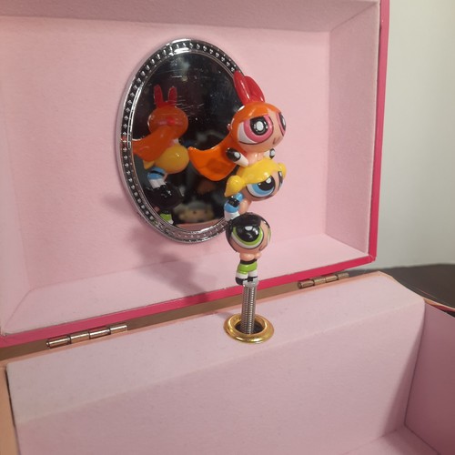 Portagioie musicale vintage PowerPuff ragazze pelliccia Elise Cartoon Network 2001 - Foto 11 di 14