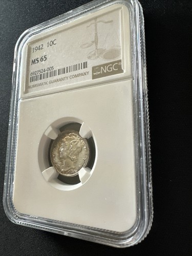 1942 10C Mercury Dime NGC MS65 Toner - Picture 14 of 17