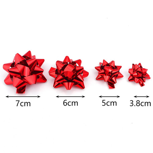 Fiocchi stella piccoli 10/20 pezzi per confezione regalo fiocchi nastro natalizio multicolore - Foto 21 di 31