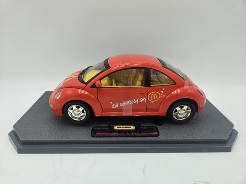VW Volkswagen Beetle McDonalds Mattel Matchbox 1999 Vintage Diecast Car on Stand - Picture 1 of 3