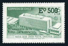 Chile 441,441a sheet,MNH.Michel 796,Bl.A796 UPU-100,1974.Headquarters in Bern.
