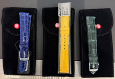 Genuine Michele Watch Bands - 16mm set of 3 New 2 Alligator  1 Leather