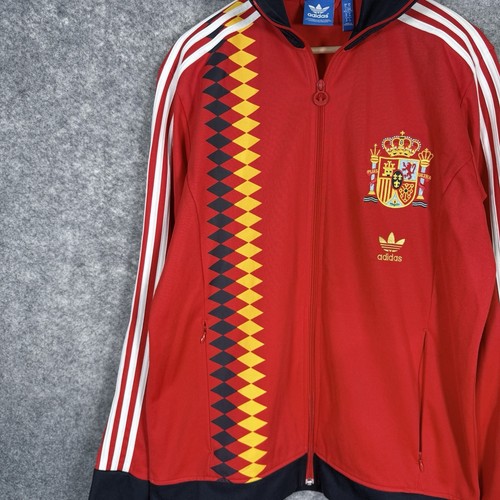 Adidas Originals Spain Track Jacket Mens XL Red Football Tracksuit Top Trefoil - Picture 3 of 9