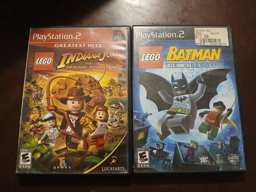 Lot (2) Playstation 2 Lego Batman & Lego Indiana Jones PS2 *READ DESCRIPTION*