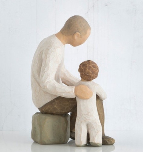 Estatuillas de "abuelo" y niño pequeño WILLOW TREE #26058 de Susan Lordi (NUEVO) - Imagen 3 de 7