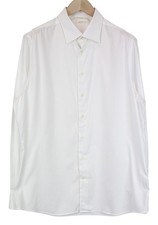 SUITSUPPLY Traveller Men's Formal Shirt 44/17 1/2 Slim White Cotton 