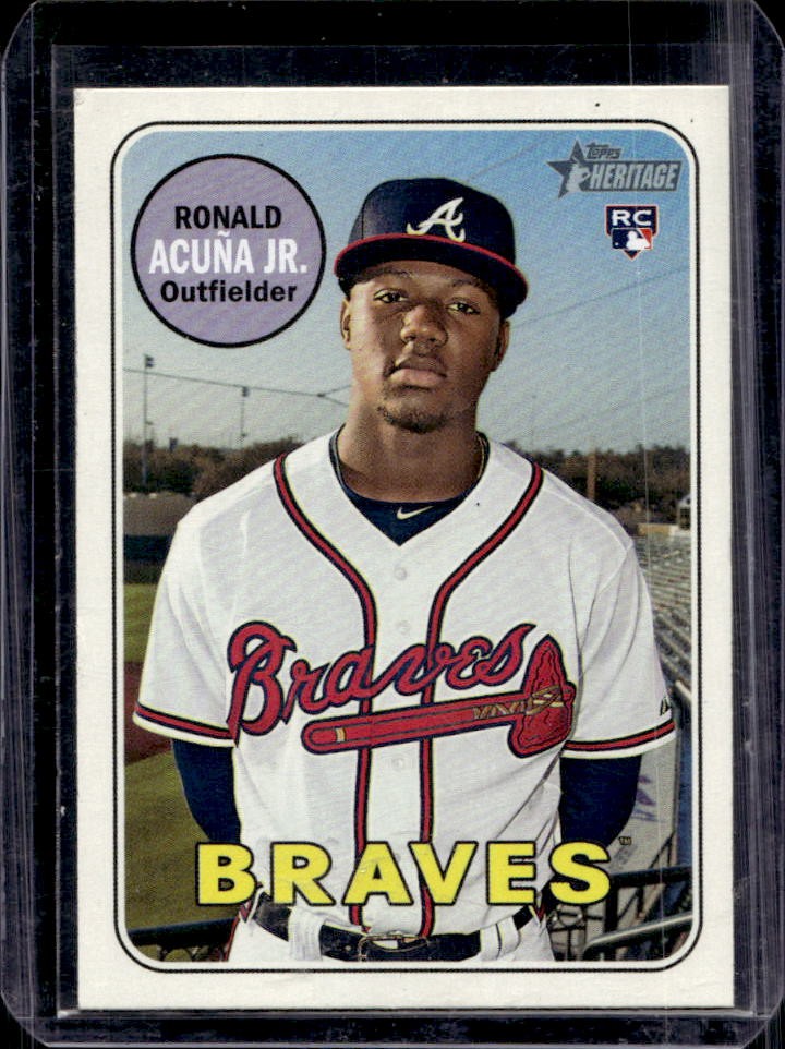 2018 Topps Heritage Ronald Acuna Jr. RC Rookie #580 Braves