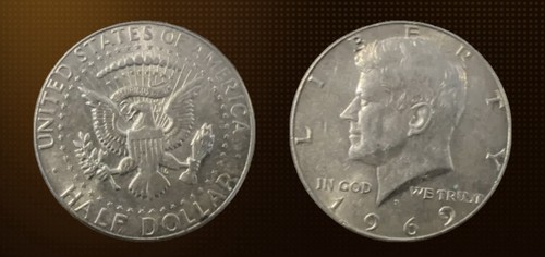 USA Kennedy Half Dollar • 1969-D - Picture 3 of 3