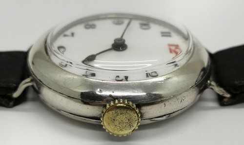 Vtg 1916 George Stockwell WW1 Era Solid 925 Sterling Silver 29mm Trench Watch - Picture 5 of 16