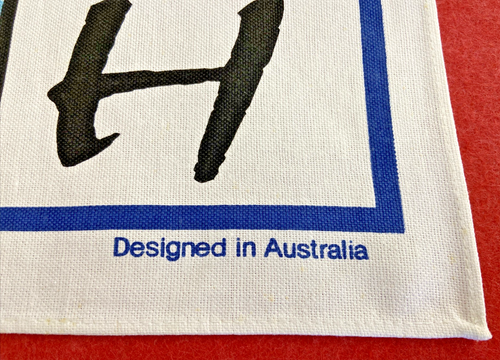 Vintage Cotton Tea Towel w Perth Western Australia Pattern Kitchen Dish Art Gift - Picture 8 of 14