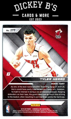 2019-20 Panini Chronicles #277 Tyler Herro Miami Heat RC - Picture 2 of 2