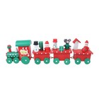  Mini Four-section Wooden Train Creative Train Toy Desktop Ornament Colorful