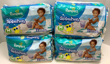Pampers Splashers Swim Pants, Medium 20-33lbs , 11ct, Lot of 4