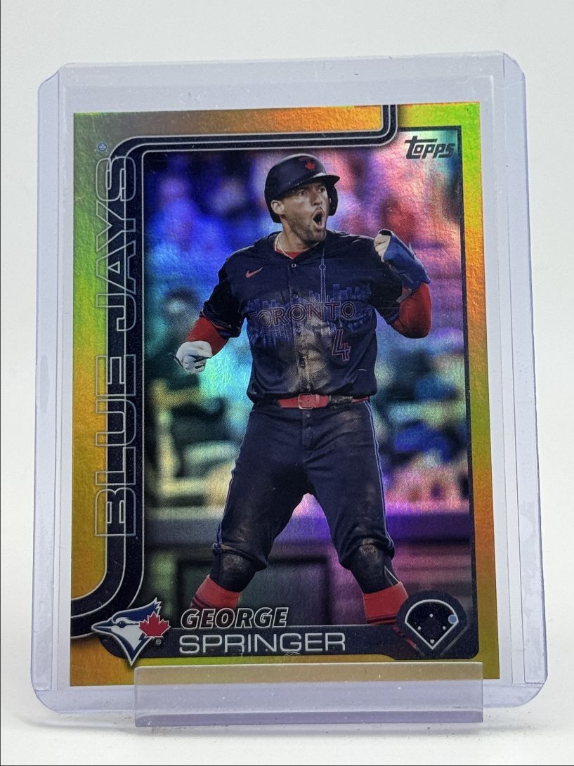 GEORGE SPRINGER 2025 TOPPS SERIES ONE GOLD HOLO FOIL BLUE JAYS /50 Q3411