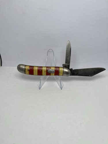 Navaja de Bolsillo Imperial Rara De Colección, Raya de Caramelo Hecha en EE. UU. - Imagen 8 de 8