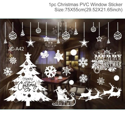 Christmas Wall Window Stickers Marry Christmas Decoration For Home 2023 Christma - Picture 20 of 49